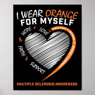 Multiple Sklerose Apparel Frauen Männer Bekannthei Poster