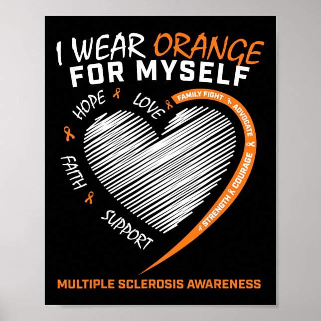 Multiple Sklerose Apparel Frauen Männer Bekannthei Poster (Vorne)