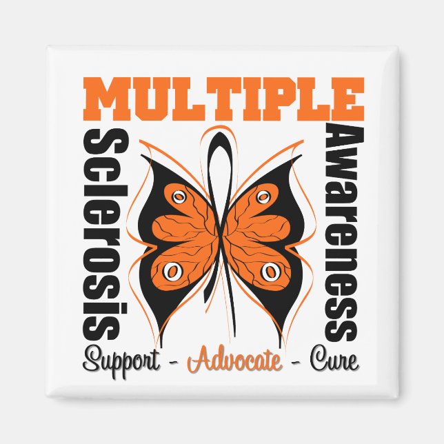 Multiple Sklerose Awareness Butterfly Magnet (Vorne)