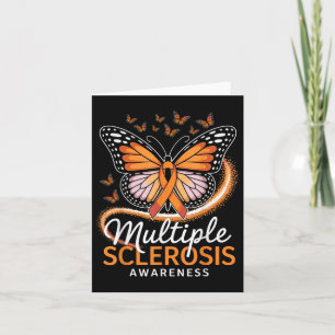 Multiple Sklerose Awareness Butterfly Orange Ribb Karte
