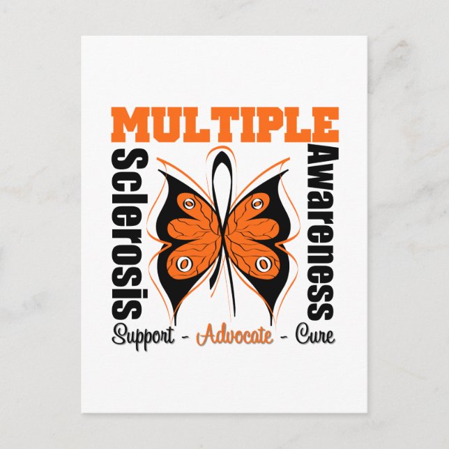 Multiple Sklerose Awareness Butterfly Postkarte (Vorderseite)