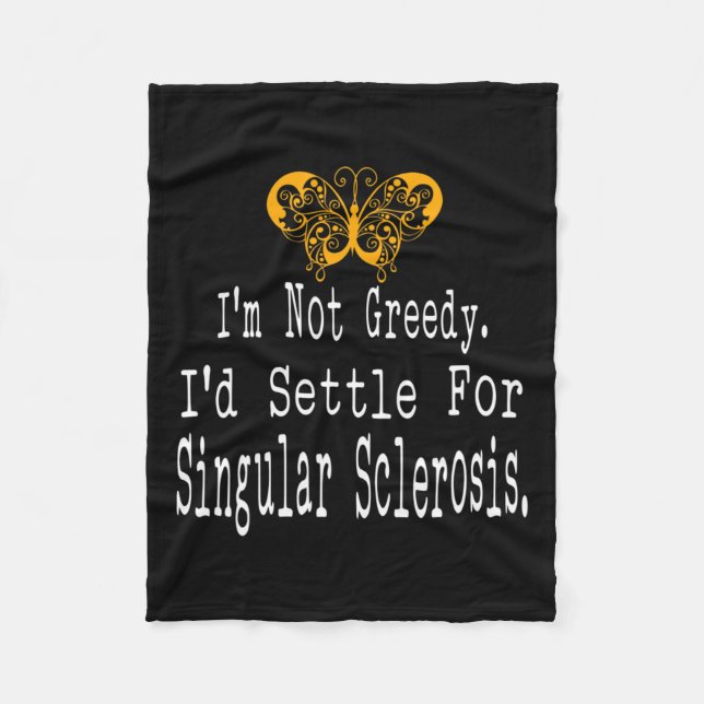Multiple Sklerose Awareness Butterfly Support Gif Fleecedecke (Vorderseite)