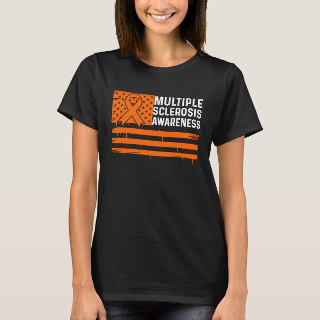 Multiple Sklerose Awareness MS Survivor Warrior T-Shirt (Vorderseite)