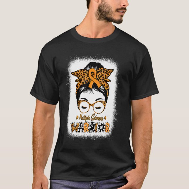 Multiple Sklerose Awareness MS Warrior Messy Bun T-Shirt (Vorderseite)
