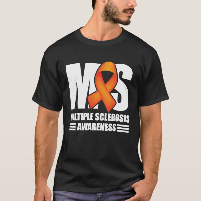 Multiple Sklerose Bewusstsein I Tragen Orangenband T-Shirt (Vorderseite)