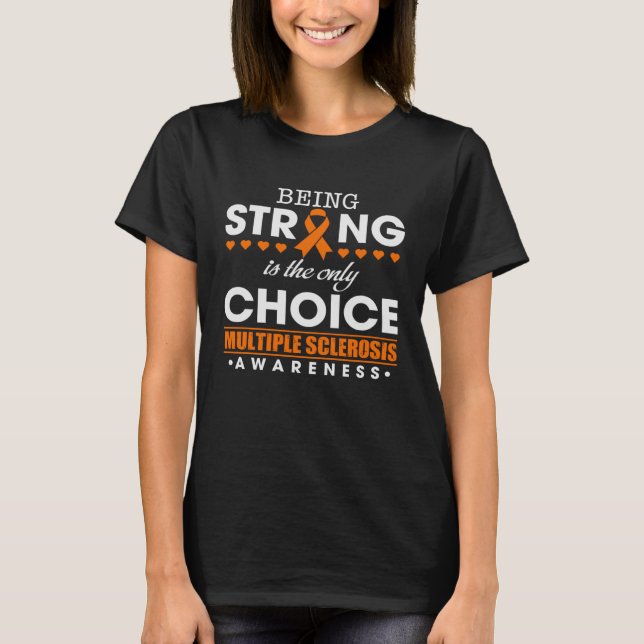 Multiple Sklerose Bewusstsein MS Starker Krieger O T-Shirt (Vorderseite)