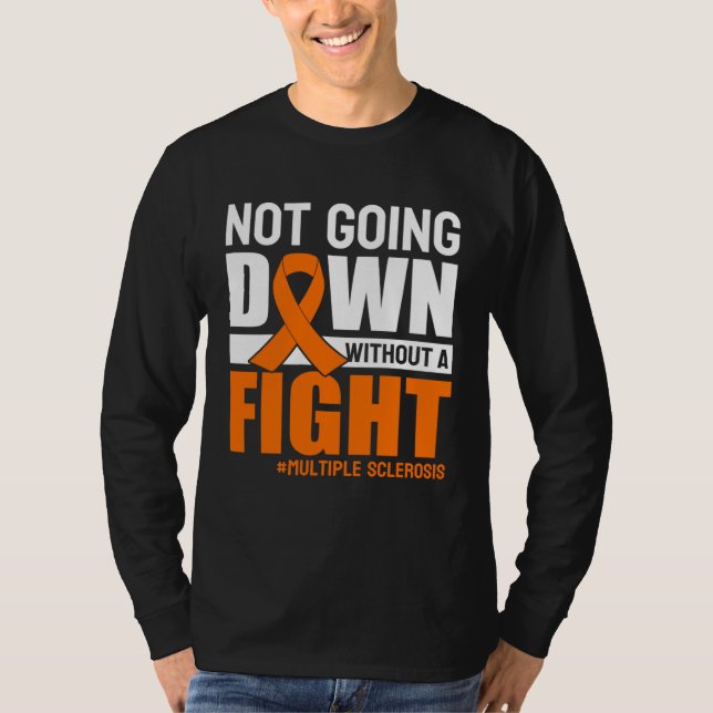 Multiple-Sklerose-Bewusstsein Orange Schleife Nich T-Shirt (Vorderseite)