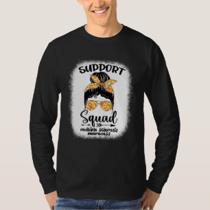 Multiple-Sklerose-Bewusstseins-Unordentlicher-Bun- T-Shirt