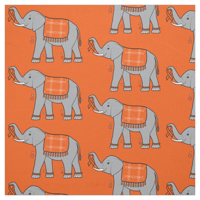 Multiple Sklerose Elefant of Awareness and Hope Stoff (Muster)