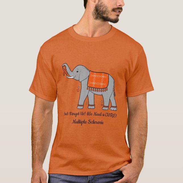 Multiple Sklerose Elefant of Awareness and Hope T-Shirt (Vorderseite)