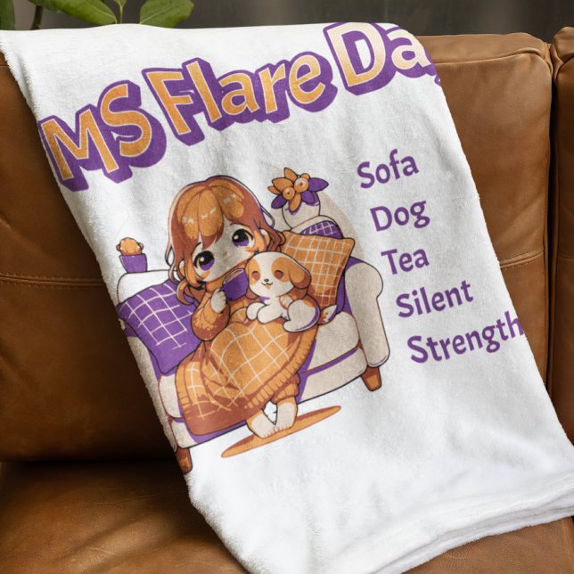 Multiple Sklerose Fare Day MS Warrior Geschenk Fleecedecke (Von Creator hochgeladen)