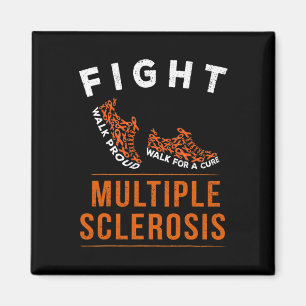 Multiple Sklerose Frau Awareness Warrior Ribbon 1 Magnet