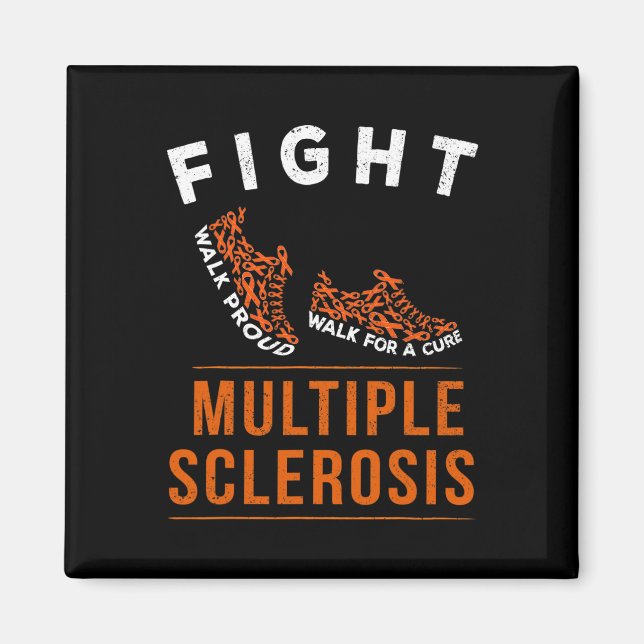 Multiple Sklerose Frau Awareness Warrior Ribbon 1 Magnet (Vorne)
