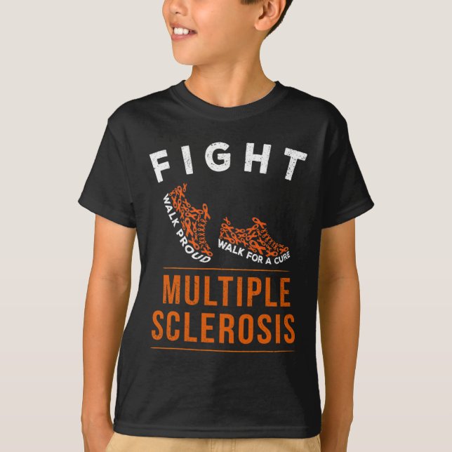 Multiple Sklerose Frau Awareness Warrior Ribbon 1 T-Shirt (Vorderseite)