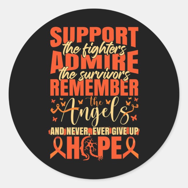 Multiple Sklerose Frau Runder Aufkleber (Vorderseite)