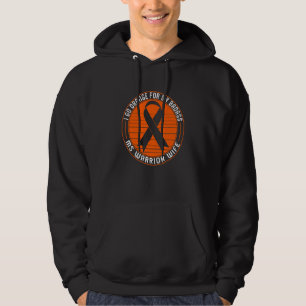Multiple Sklerose Frau Warrior Ehefrau Orange Ribb Hoodie