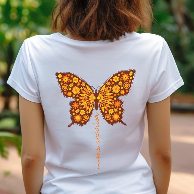 Multiple Sklerose Krieger-Shirt, orangefarbenes Ba Tri-Blend Shirt (Von Creator hochgeladen)