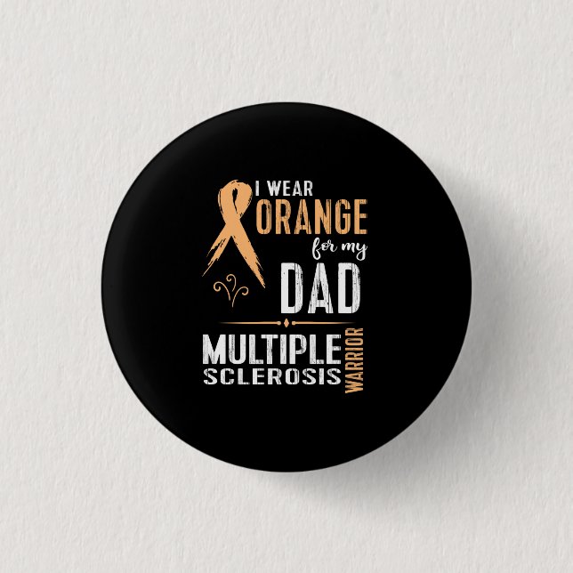 Multiple Sklerose MS Awareness Shirt: Unterstützun Button (Vorderseite)