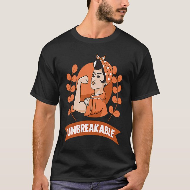 Multiple Sklerose MS Bewusstsein unzerbrechlich T-Shirt (Vorderseite)