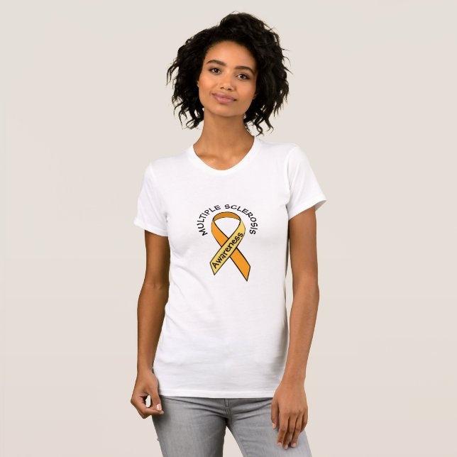 Multiple Sklerose Orange Awareness Ribbon Shirt (Vorne ganz)