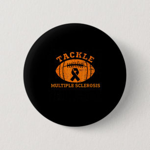 Multiple Sklerose Orange Band Bekanntheitsmachung Button