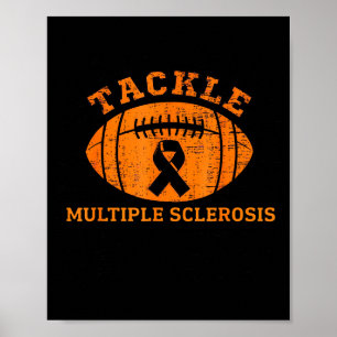 Multiple Sklerose Orange Band Bewusstsein Poster