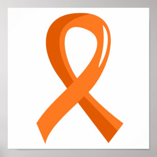 Multiple Sklerose Orange Ribbon 3 Poster