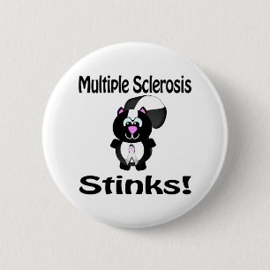 Multiple Sklerose stinkt Skunk-Bewusstseins-Design Button