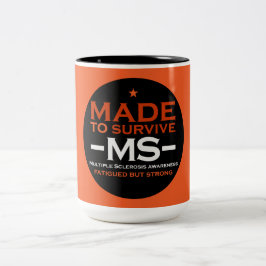Multiple Sklerose Survivor Unterstützung Geschenk Zweifarbige Tasse