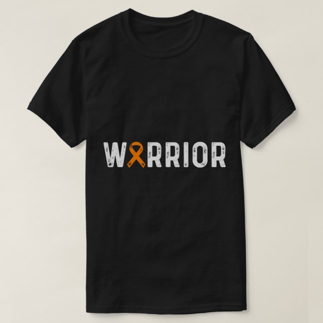 Multiple Sklerose Warrier Awareness MS Orange Rib T-Shirt (Design vorne)