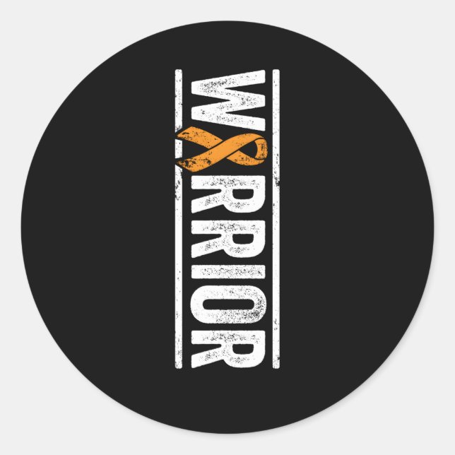 Multiple Sklerose Warrior Vertikale Frau Bewusstse Runder Aufkleber (Vorderseite)