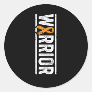 Multiple Sklerose Warrior Vertikale Frau Bewusstse Runder Aufkleber