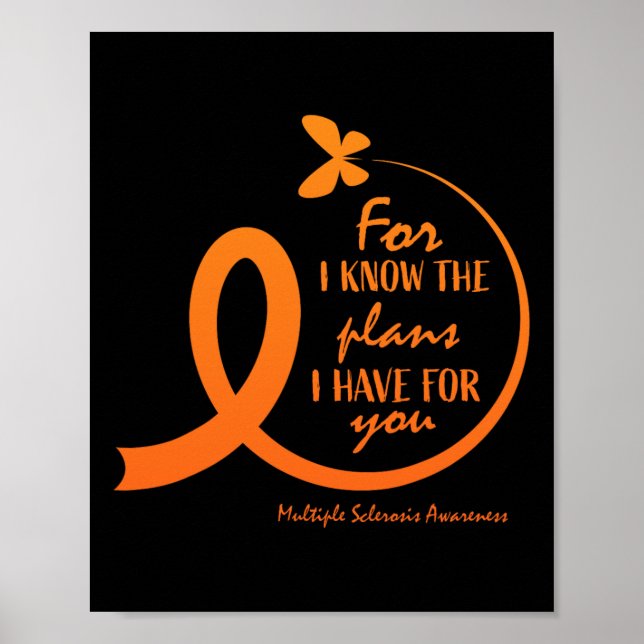 Multiple Sklerosis Awareness Gift Christliche Bibe Poster (Vorne)