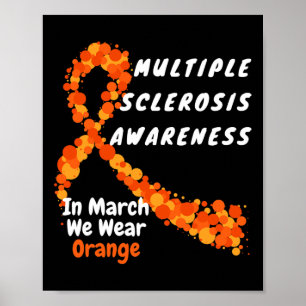 Multiple Sklerosis Awareness März We Wear Oran Poster
