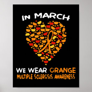 Multiple Sklerosis Awareness März We Wear Oran Poster