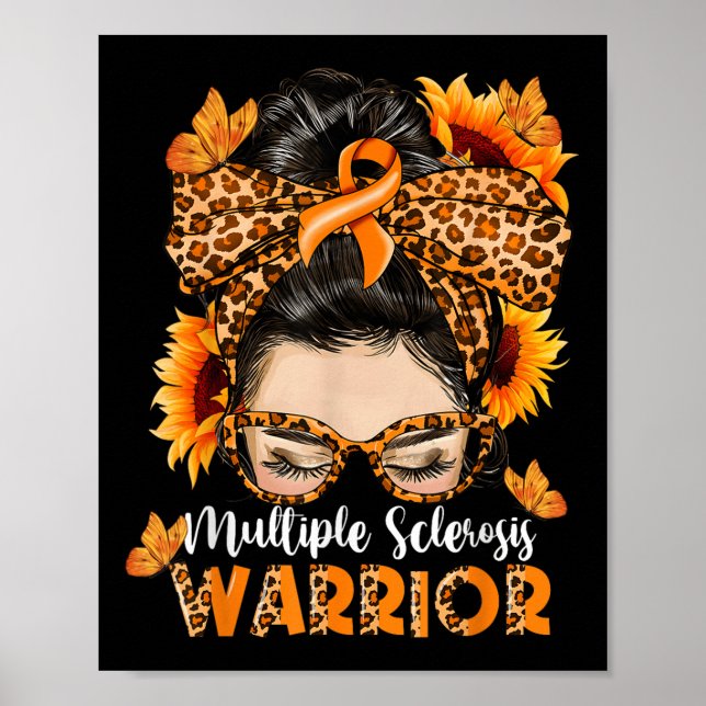 Multiple Sklerosis Warrier Awareness Orange Mes Poster (Vorne)