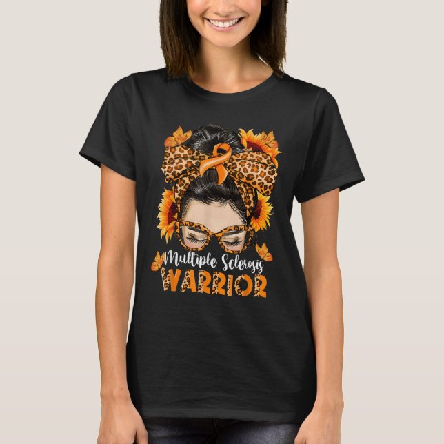 Multiple Sklerosis Warrier Awareness Orange Mes T-Shirt (Vorderseite)