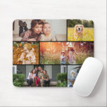 Multiple snapshots landscape collage Photo Mousepad<br><div class="desc">Customize with your Instagram photos or other small photos and arrange/crop within frames,  frame color and thickness is editable in the full customizer</div>