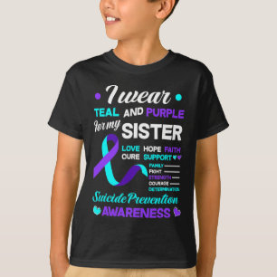 Multipler Sklerose I Tragen Aquamarine und Lila T-Shirt