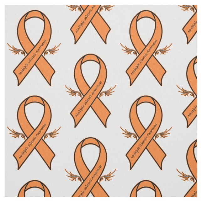 Multipler Sklerose Ribbon mit Engel-Flügeln Stoff (Muster)