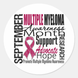 Multiples Myelom AWARENESS Monat TRIBUT Runder Aufkleber