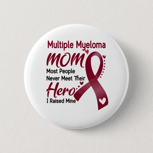 Multiples Myelom-Bewusstsein Monat Band Geschenke Button (Vorderseite)