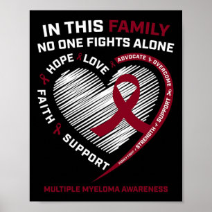 Multiples Myelom-Bewusstsein Schwester Vater Blutk Poster