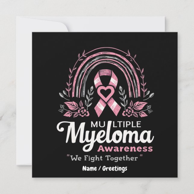 Multiples Myelom-Bewusstsein Wir kämpfen gemeinsam Einladung (Vorderseite)
