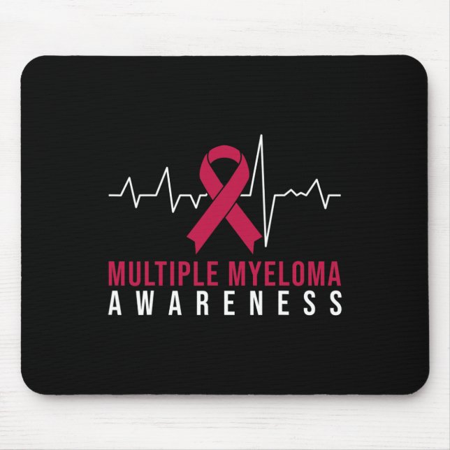 Multiples Myelom-Bewusstseins-Herzschlag  Mousepad (Vorne)