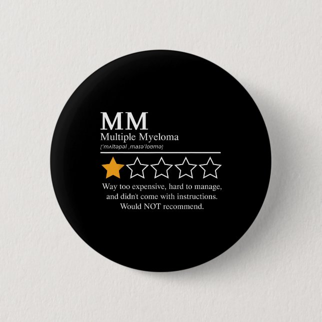 Multiples Myelom-Bewusstseinsmonat 2025 Würde Nich Button (Vorderseite)