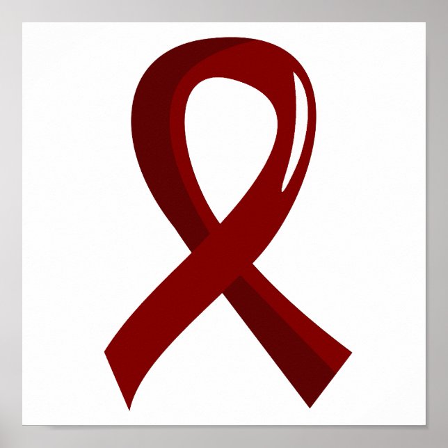 Multiples Myelom Burgundy Ribbon 3 Poster (Vorne)