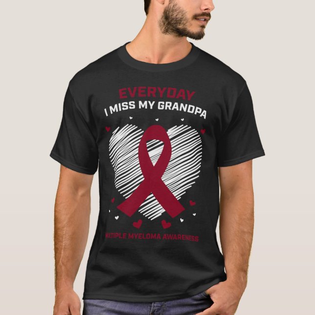 Multiples Myelom Großvater Blutkrebs T-Shirt (Vorderseite)