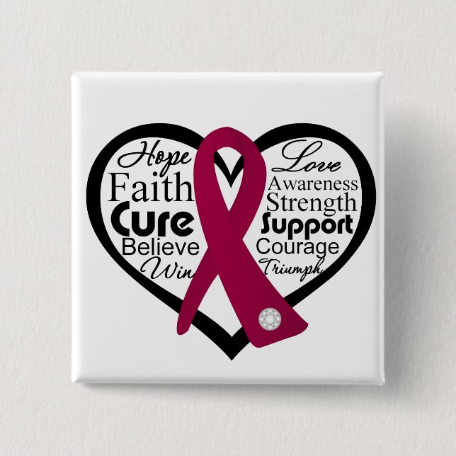 Multiples Myelom Herzbandbreite Button (Vorderseite)