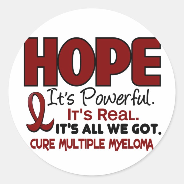 Multiples Myelom HOPE 1 Runder Aufkleber (Vorderseite)